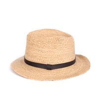 Letní klobouk s koženkovou stuhou