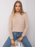 Světle béžový pletený svetr