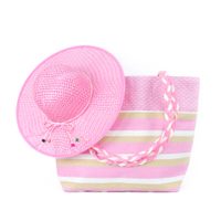 Set klobouku s kabelkou růžový