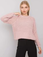 Světle růžový pletený svetr