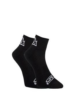 Ponožky Styx kotníkové černé s bílým logem