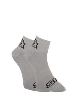 Ponožky Styx kotníkové šedé s černým logem