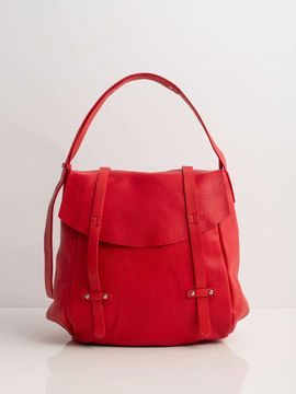 Dámská červená taška s klopou
