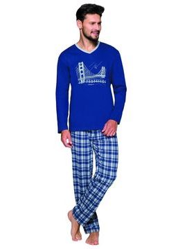Pánské pyžamo Robert modré most