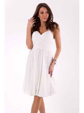 Elegantní šaty na ramínka bílé