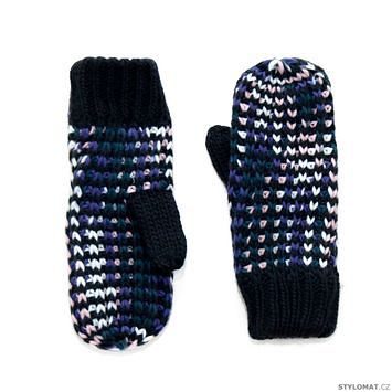 Melanžové palcové rukavice modré