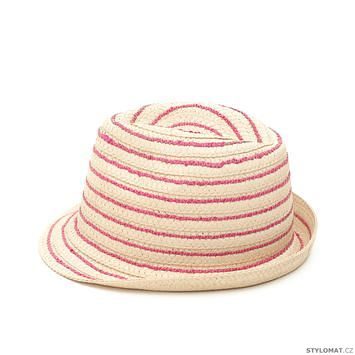 Soft trilby klobouk s růžovými proužky