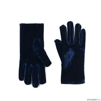 Velurové rukavice modré