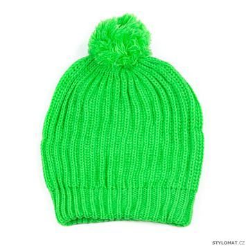 Neonově zelená pletená čepice
