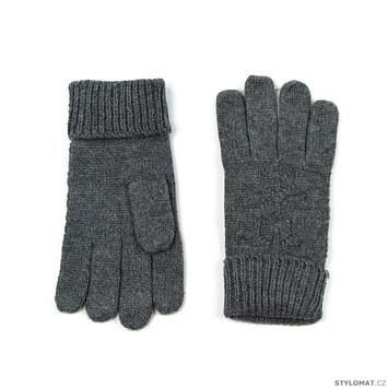 Vlněné rukavice s hvězdou tmavě šedé