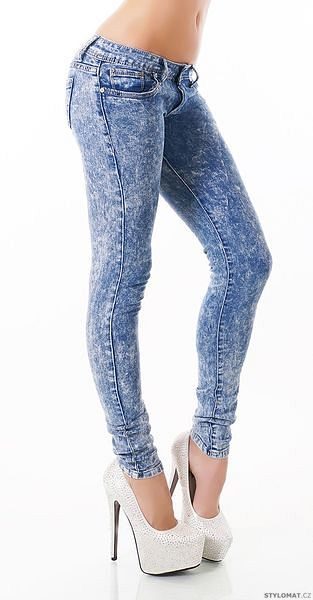 Dámské plísňové skinny džíny - Simply Chic - Jeansy