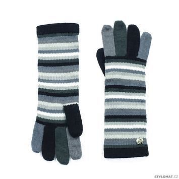 Barevné pruhované rukavice šedé
