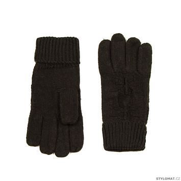 Vlněné rukavice s hvězdou tmavě hnědé