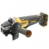DCG406N DEWALT AKU 18V XR BEZUHLÍKOVÁ 125MM ÚHLOVÁ BRUSKA, KOLÍBKOVÝ SPÍNAČ, BEZ BATERIE A NABÍJEČKY, V KRABICI