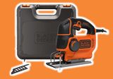 Pila přímočará 620W Black & Decker KS901PEK s reg. otáček a předkmitem, prořez 90 mm, kufr