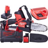 Bezuhlíková aku prořezávací řetězová pila Milwaukee M12 FHS-602X - 2x aku 12V/6.0Ah, 15cm, 2.3kg, kufr (4933472212)