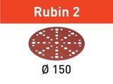 50x Brusný papír - brusivo pro brusky Festool RO 150, ES 150, ETS 150, ETS EC 150, LEX 150, WTS 150, HSK-D 150 (Festool Rubin 2 STF D150/48 P120 RU2/50) 150mm, zr. 120 (575190)
