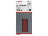 10x Brusný papír do vibrační brusky Bosch C430, 93x186mm, zr.40, 8 otvorů (2608605302)