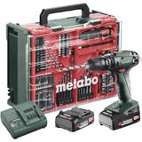 SB 18 SET příklepová aku vrtačka MOBILNÍ DÍLNA 18V 2x2Ah LiIon metaBOX 602245710