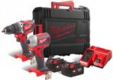 Sada aku nářadí Milwaukee M18CBLPP2A-402C BRUSHL.COMBO KIT IN2, 4933464536
