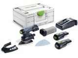 Bezuhlíková aku delta bruska Festool DTSC 400 3,0 I-Plus - 2x aku 18V/3.0Ah, 100x150mm, 1.0kg, kufr Systainer (577508)
