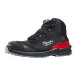 Bezpečnostní obuv, vodoodpudivá kůže nubuk, systém BOA® Fit Milwaukee Flextred™ S3S B1M110133 ESD SC FO SR černá barva (vel.42), 4932498125