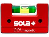 Kompaktní vodováha Sola GO! magnetic - 6.8cm, silný magnet, polyamid, červená (01621101)