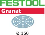 1x Brusný papír - brusivo pro brusky Festool RO 150, ES 150, ETS 150, ETS EC 150, LEX 150, WTS 150, HSK-D 150 (Festool Granat STF D150/48 P100 GR/100) 150mm, zr. 100 (575163-1)