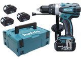 DHP458 aku vrtačka s příklepem + 3x akumulátor + kufr Systainer Makpac