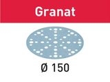 100x Brusný papír - brusivo pro brusky Festool RO 150, ES 150, ETS 150, ETS EC 150, LEX 150, WTS 150, HSK-D 150 (Festool Granat STF D150/48 P100 GR/100) 150mm, zr. 100 (575163)