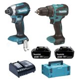 Makita DLX2535SJ aku sada DDF490+DTD153 Li-ion LXT 18V