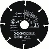 Karbidový řezný kotouč z tvrdokovu Multi Wheel na DŘEVO, PLASTY a HŘEBÍKY do úhlové brusky 125 mm x 22.23 mm (2608623013)