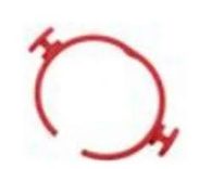 Rychloupínací kroužek červený Ciip FLEX 406.023