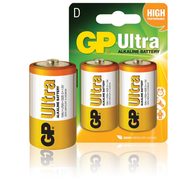Baterie GP Ultra Alkaline R20  2ks blistr(D, velké mono)