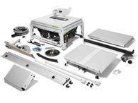 Stolní kotoučová pila - cirkulárka Festool TKS 80 EBS-Set - 2200W, 254mm, 37kg, podélný doraz, posuvný stůl, prodloužení a rozšíření, příslušenství (575828)
