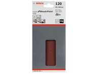10x Brusný papír do vibrační brusky Bosch C430, 93x186mm, zr.120, 8 otvorů (2608605306)