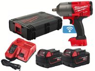 Bezuhlíkový aku rázový utahovák Milwaukee M18 ONEFHIWF12-502X - Bluetooth ONE-KEY, 2x aku 18V/5.0Ah, 1356Nm, 1/2", 3.3kg, v kufru (4933459727)