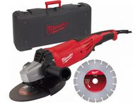 Úhlová bruska Milwaukee AG 22-230 E D-SET - 2200W, 230mm, M14, 5.2kg, kufr (4933440300)