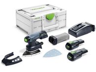 Bezuhlíková aku delta bruska Festool DTSC 400 3,0 I-Plus - 2x aku 18V/3.0Ah, 100x150mm, 1.0kg, kufr Systainer (577508)