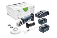 Bezuhlíková aku úhlová bruska Festool AGC 18-125 Li 5,2 EB-Plus - 2x aku 18V/5.2Ah, 125mm, 2.7kg, kufr (575344)