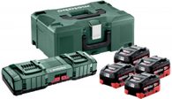 Basic-Set LiHD 18V 4x8,0Ah LiHD + 2 ASC 145 + metal Metabo 685135000