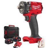 Aku 1/2" rázový utahovák Milwaukee M18 FIW2P12-502X, 339 Nm, 2x aku M18 B5 + M12-18 FC, 4933478447