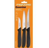 Essential Sada 3 nožů na zeleninu - nůž loupací 7 cm, nůž okrajovací 11 cm, nůž snídaňový 12 cm FISKARS 1023785