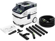 Průmyslový vysavač Festool CLEANTEC CT 15 E-Set - 1200W, 15l, 10kg, příslušenství (577415)