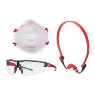 4932492068 ochranný set pro tesaře, brýle + respirátory + zátkové chrániče sluchu