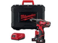 Aku vrtačka bez příklepu Milwaukee M12 BDD-402C - 2x aku 12V/4.0Ah, 1.2kg, v kufru (4933441925)