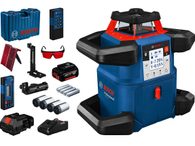 Rotační laser Bosch GRL 600 CHV Professional - 1x aku 18V/4.0Ah, 600m, červený, 1.3kg, příslušenství (0601061F00)
