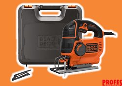 Pila přímočará 620W Black & Decker KS901PEK s reg. otáček a předkmitem, prořez 90 mm, kufr