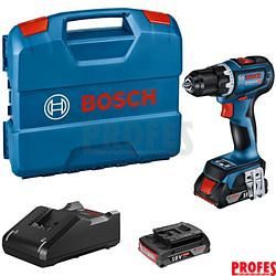 GSR 18V-90 C PROFESSIONAL Aku vrtací šroubovák, L-Case, GAL 18V-4, 2×2,0Ah 06019K6020