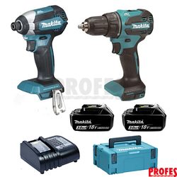 Makita DLX2535SJ aku sada DDF490+DTD153 Li-ion LXT 18V
